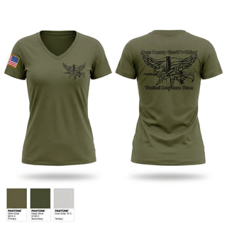 Womens Short Sleeve Vneck Shirt, Tactical Response Team, Police, Teamtime, Team time, sublimation, custom sports apparel, team uniforms, spirit wear, spiritwear, sports uniforms, custom shirts, team store, custom team store, fundraiser sports, apparel fundraiser