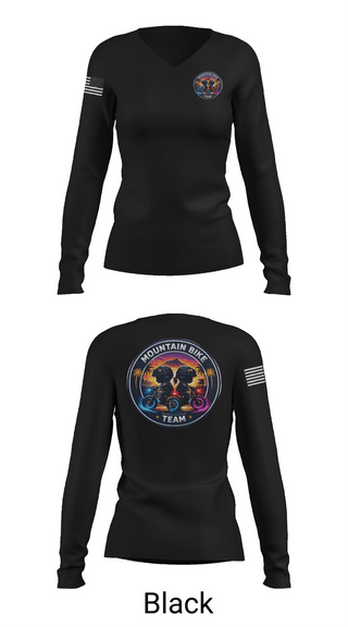 Womens Long Sleeve Vneck Shirt, Mountain Bike Team, Police, Teamtime, Team time, sublimation, custom sports apparel, team uniforms, spirit wear, spiritwear, sports uniforms, custom shirts, team store, custom team store, fundraiser sports, apparel fundraiser