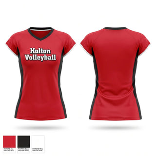 Short Sleeve Womens Volleyball Jersey, Holton Volleyball, Women's Volleyball, Teamtime, Team time, sublimation, custom sports apparel, team uniforms, spirit wear, spiritwear, sports uniforms, custom shirts, team store, custom team store, fundraiser sports, apparel fundraiser