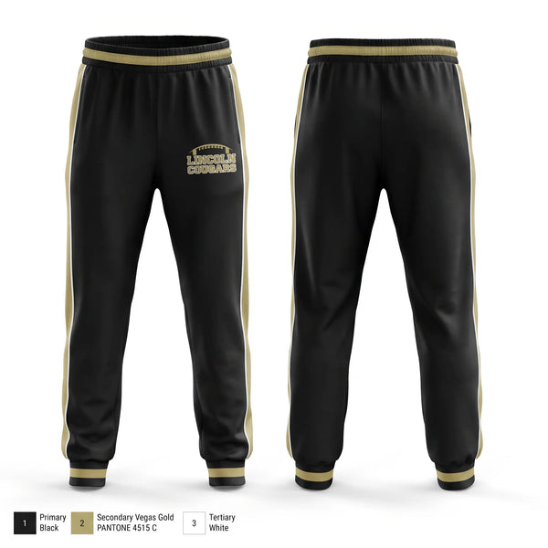 Sweatpants, Lincoln Cougars, , Teamtime, Team time, sublimation, custom sports apparel, team uniforms, spirit wear, spiritwear, sports uniforms, custom shirts, team store, custom team store, fundraiser sports, apparel fundraiser