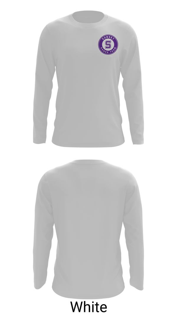 Long Sleeve Performance Shirt, Sunset Dance Team, Spirit Store, Teamtime, Team time, sublimation, custom sports apparel, team uniforms, spirit wear, spiritwear, sports uniforms, custom shirts, team store, custom team store, fundraiser sports, apparel fundraiser