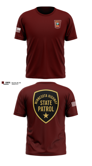 Old School Cotton Feel Shirt, Minnesota State Patrol, Police, Teamtime, Team time, sublimation, custom sports apparel, team uniforms, spirit wear, spiritwear, sports uniforms, custom shirts, team store, custom team store, fundraiser sports, apparel fundraiser