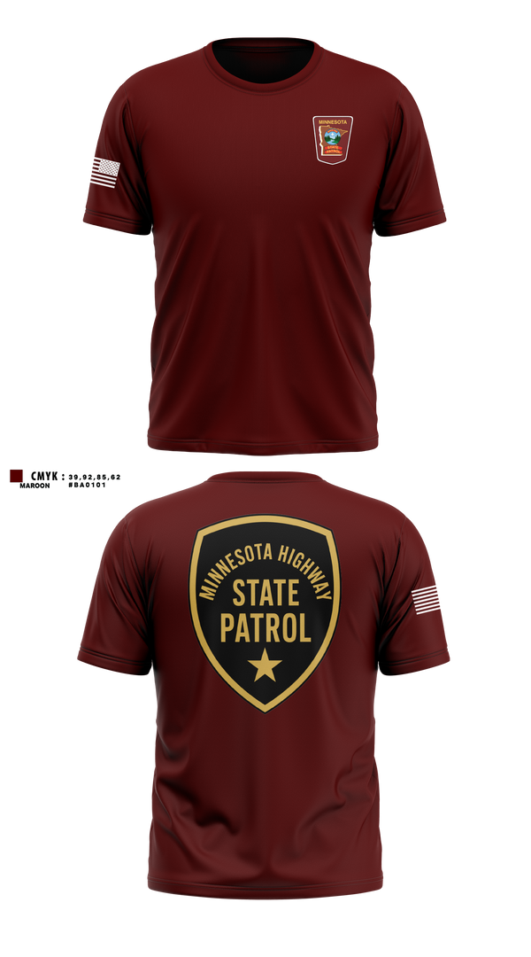 Short Sleeve Performance Shirt, Minnesota State Patrol, Police, Teamtime, Team time, sublimation, custom sports apparel, team uniforms, spirit wear, spiritwear, sports uniforms, custom shirts, team store, custom team store, fundraiser sports, apparel fundraiser