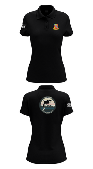 Womens Short Sleeve Performance Polo, A BTRY, 1-37FAR, , Teamtime, Team time, sublimation, custom sports apparel, team uniforms, spirit wear, spiritwear, sports uniforms, custom shirts, team store, custom team store, fundraiser sports, apparel fundraiser