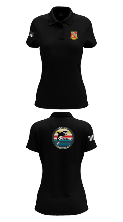 A BTRY, 1-37FAR 4037747 Women's Short Sleeve Performance Polo  - 35