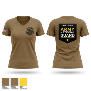 Womens Short Sleeve Vneck Shirt, RSP Wolverines, National Guard, Teamtime, Team time, sublimation, custom sports apparel, team uniforms, spirit wear, spiritwear, sports uniforms, custom shirts, team store, custom team store, fundraiser sports, apparel fundraiser