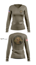 Whitman County Sheriff's Office Corrections 85641181 Women's Long Sleeve V-neck Shirt - 10
