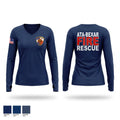 Ata-Bexar Fire Department Women's Long Sleeve V-neck Shirt - 1