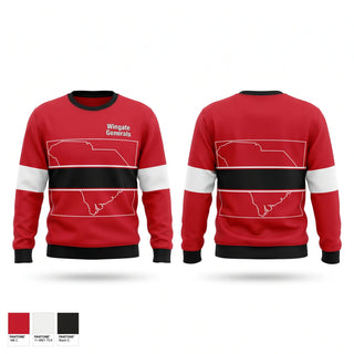 Crew Neck Sweatshirt, Wingate Generals, Cheer, Teamtime, Team time, sublimation, custom sports apparel, team uniforms, spirit wear, spiritwear, sports uniforms, custom shirts, team store, custom team store, fundraiser sports, apparel fundraiser