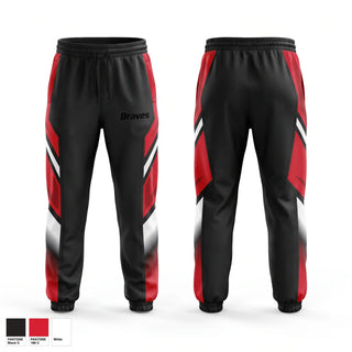 Sweatpants, Braves, Men's Soccer, Teamtime, Team time, sublimation, custom sports apparel, team uniforms, spirit wear, spiritwear, sports uniforms, custom shirts, team store, custom team store, fundraiser sports, apparel fundraiser