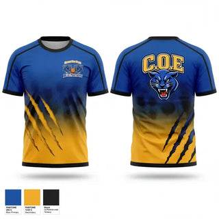 Old School Cotton Feel Shirt, C.O.E Blue Panthers, Men's Basketball, Teamtime, Team time, sublimation, custom sports apparel, team uniforms, spirit wear, spiritwear, sports uniforms, custom shirts, team store, custom team store, fundraiser sports, apparel fundraiser