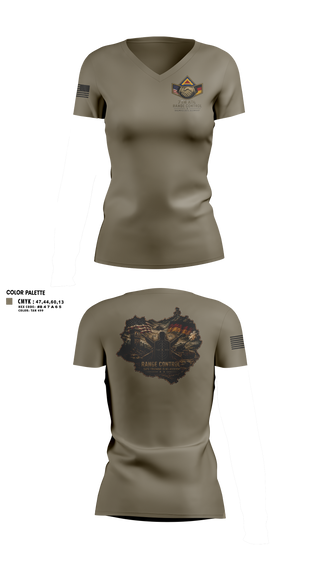 Womens Short Sleeve Vneck Shirt, 7TH ATC, Army, Teamtime, Team time, sublimation, custom sports apparel, team uniforms, spirit wear, spiritwear, sports uniforms, custom shirts, team store, custom team store, fundraiser sports, apparel fundraiser