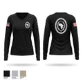 USAFRICOM Women's Long Sleeve V-neck Shirt - 1
