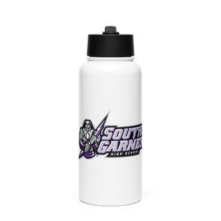 South Garner High School Basketball Stainless Steel Water Bottle with a Straw Lid