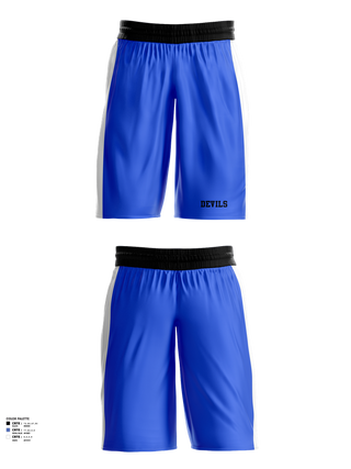 Mens Reversible Basketball Shorts, Devils, Men's Basketball, Teamtime, Team time, sublimation, custom sports apparel, team uniforms, spirit wear, spiritwear, sports uniforms, custom shirts, team store, custom team store, fundraiser sports, apparel fundraiser