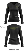 Franklin County Sheriff Office K9 Women's Long Sleeve V-neck Shirt - 12