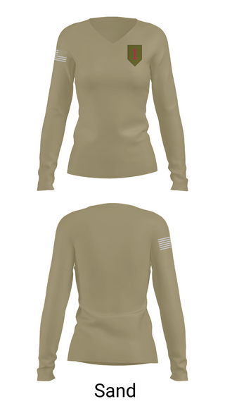 Womens Long Sleeve Vneck Shirt, 1st Infantry Division, Army, Teamtime, Team time, sublimation, custom sports apparel, team uniforms, spirit wear, spiritwear, sports uniforms, custom shirts, team store, custom team store, fundraiser sports, apparel fundraiser