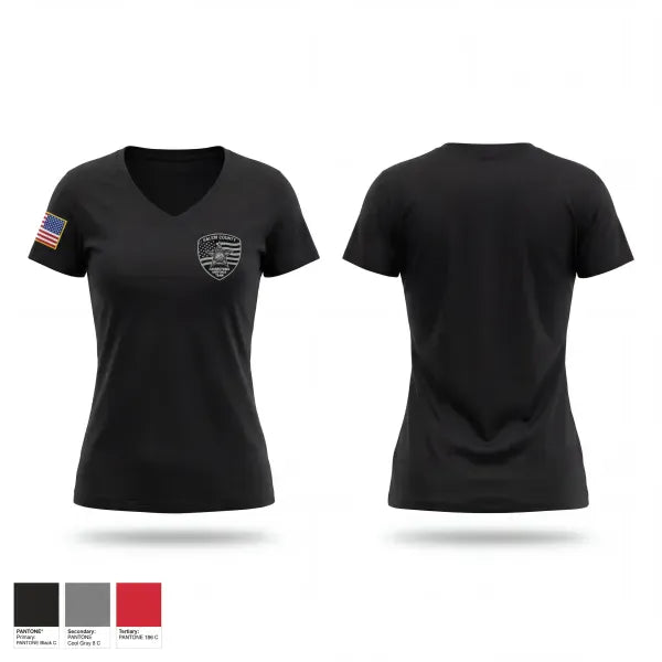 Womens Short Sleeve Vneck Shirt, Salem county corrections response team, Police, Teamtime, Team time, sublimation, custom sports apparel, team uniforms, spirit wear, spiritwear, sports uniforms, custom shirts, team store, custom team store, fundraiser sports, apparel fundraiser