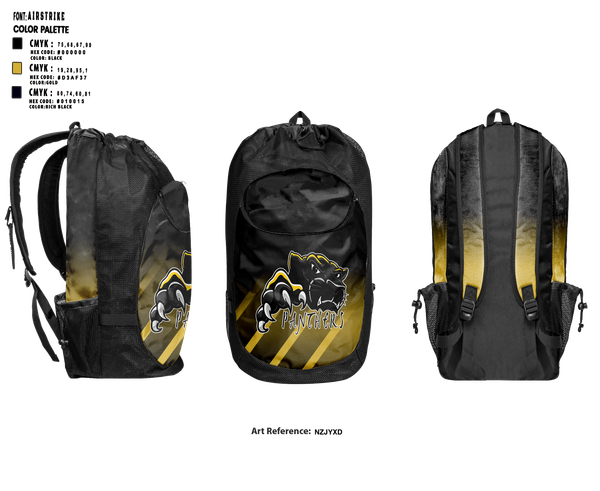 Gear Bag, Wright Panthers, Track & Field, Teamtime, Team time, sublimation, custom sports apparel, team uniforms, spirit wear, spiritwear, sports uniforms, custom shirts, team store, custom team store, fundraiser sports, apparel fundraiser