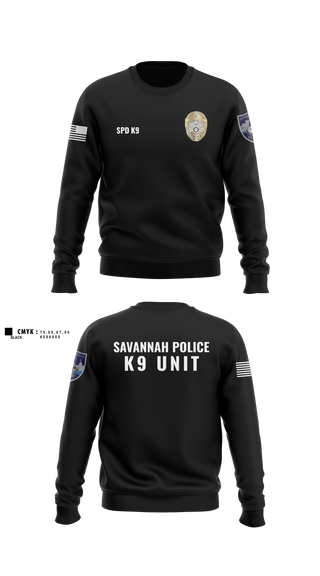 Crew Neck Sweatshirt, SPD K9, Police, Teamtime, Team time, sublimation, custom sports apparel, team uniforms, spirit wear, spiritwear, sports uniforms, custom shirts, team store, custom team store, fundraiser sports, apparel fundraiser