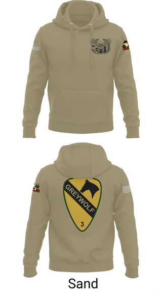 Hoodie, 1st cav Div 3abct, , Teamtime, Team time, sublimation, custom sports apparel, team uniforms, spirit wear, spiritwear, sports uniforms, custom shirts, team store, custom team store, fundraiser sports, apparel fundraiser