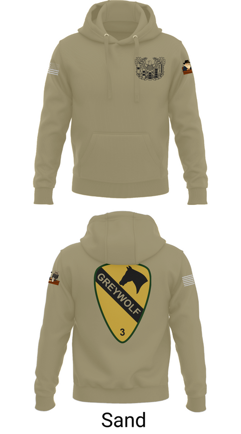 Hoodie, 1st cav Div 3abct, , Teamtime, Team time, sublimation, custom sports apparel, team uniforms, spirit wear, spiritwear, sports uniforms, custom shirts, team store, custom team store, fundraiser sports, apparel fundraiser