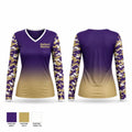 Dalhart Wolves Women's Long Sleeve V-neck Shirt - 1