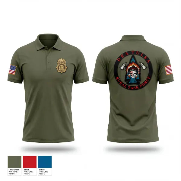 Short Sleeve Performance Polo, Tulsa Rural Task Force, Police, Teamtime, Team time, sublimation, custom sports apparel, team uniforms, spirit wear, spiritwear, sports uniforms, custom shirts, team store, custom team store, fundraiser sports, apparel fundraiser