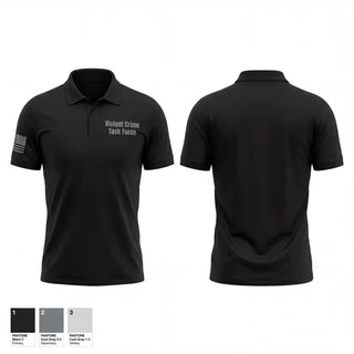 Short Sleeve Performance Polo, Violent Crime Task Force, Police, Teamtime, Team time, sublimation, custom sports apparel, team uniforms, spirit wear, spiritwear, sports uniforms, custom shirts, team store, custom team store, fundraiser sports, apparel fundraiser