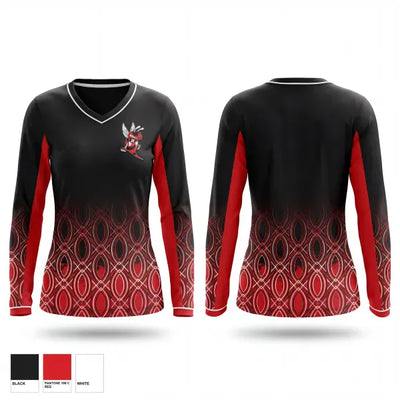 Hickory Hornets 66170430 Women's Long Sleeve V-neck Shirt - 1