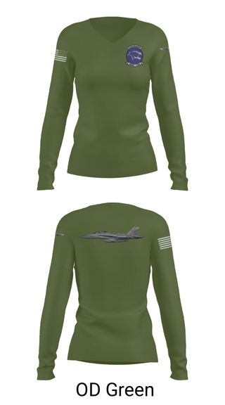 Women's Long Sleeve Vneck Shirt, VAQ-139 Cougars, Navy, Teamtime, Team time, sublimation, custom sports apparel, team uniforms, spirit wear, spiritwear, sports uniforms, custom shirts, team store, custom team store, fundraiser sports, apparel fundraiser