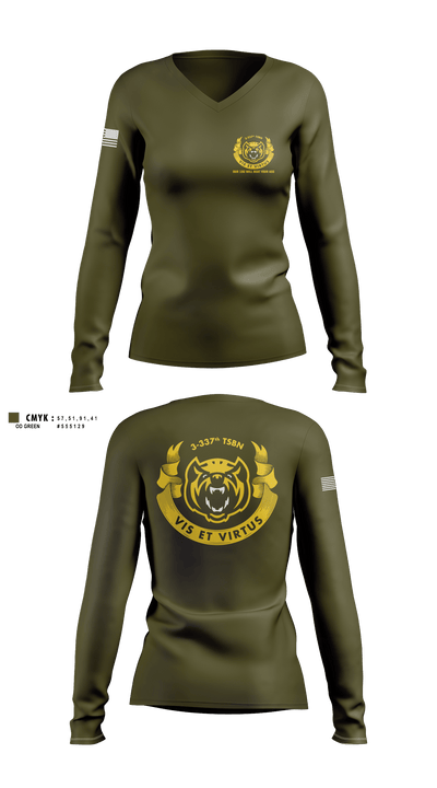 Wolverines 17219833 Women's Long Sleeve V-neck Shirt - 2