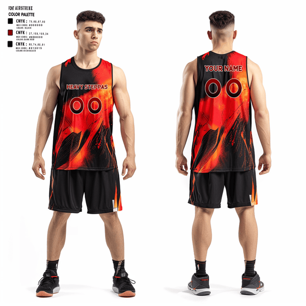 Mens Basketball Jersey, Heavy Steppas, Men's Basketball, Teamtime, Team time, sublimation, custom sports apparel, team uniforms, spirit wear, spiritwear, sports uniforms, custom shirts, team store, custom team store, fundraiser sports, apparel fundraiser
