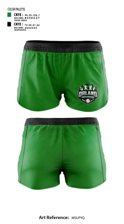 Orland Youth Association - OYA Baseball 38787499 Women's Shorts - 1