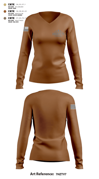 Women's Long Sleeve Vneck Shirt, 2668th TC, National Guard, Teamtime, Team time, sublimation, custom sports apparel, team uniforms, spirit wear, spiritwear, sports uniforms, custom shirts, team store, custom team store, fundraiser sports, apparel fundraiser
