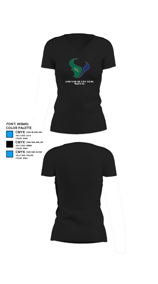 Women's Short Sleeve Vneck Shirt, La Costa Canyon High School Volleyball, Women's Volleyball, Teamtime, Team time, sublimation, custom sports apparel, team uniforms, spirit wear, spiritwear, sports uniforms, custom shirts, team store, custom team store, fundraiser sports, apparel fundraiser