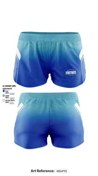 Women's Shorts, Fortnite Burger Gang, E-Sports, Teamtime, Team time, sublimation, custom sports apparel, team uniforms, spirit wear, spiritwear, sports uniforms, custom shirts, team store, custom team store, fundraiser sports, apparel fundraiser