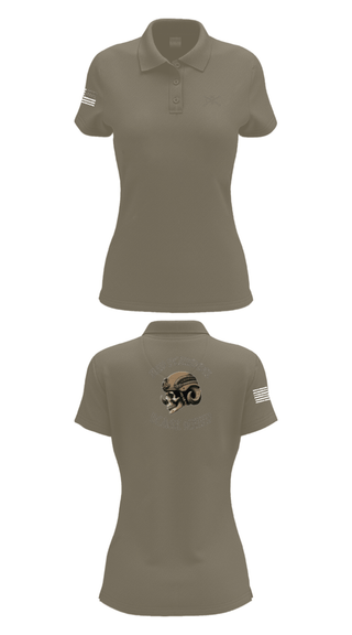 Women's Short Sleeve Performance Polo, Delta company 114, Army, Teamtime, Team time, sublimation, custom sports apparel, team uniforms, spirit wear, spiritwear, sports uniforms, custom shirts, team store, custom team store, fundraiser sports, apparel fundraiser