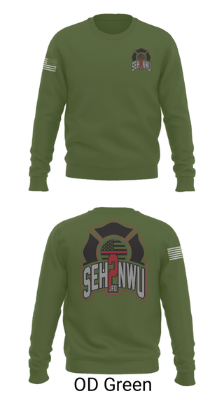 Crew Neck Sweatshirt, SEHNWU, Fire Department, Teamtime, Team time, sublimation, custom sports apparel, team uniforms, spirit wear, spiritwear, sports uniforms, custom shirts, team store, custom team store, fundraiser sports, apparel fundraiser