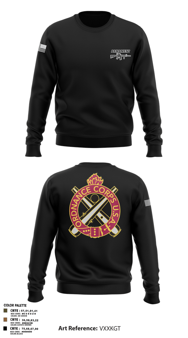 Crew Neck Sweatshirt, Armament, Army, Teamtime, Team time, sublimation, custom sports apparel, team uniforms, spirit wear, spiritwear, sports uniforms, custom shirts, team store, custom team store, fundraiser sports, apparel fundraiser
