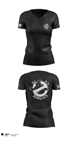 Women's Short Sleeve Vneck Shirt, 3RD PLT, ALPHA COMPANY, 2ND CAVALRY 5TH REGIMENT, Army, Teamtime, Team time, sublimation, custom sports apparel, team uniforms, spirit wear, spiritwear, sports uniforms, custom shirts, team store, custom team store, fundraiser sports, apparel fundraiser