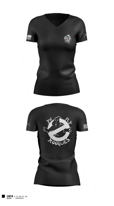 3rd PLT, Alpha Company, 2nd Cavalry 5th regiment 38799730 Women's Short Sleeve V-neck Shirt - 6