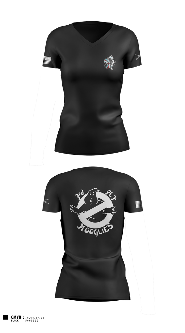Women's Short Sleeve Vneck Shirt, 3RD PLT, ALPHA COMPANY, 2ND CAVALRY 5TH REGIMENT, Army, Teamtime, Team time, sublimation, custom sports apparel, team uniforms, spirit wear, spiritwear, sports uniforms, custom shirts, team store, custom team store, fundraiser sports, apparel fundraiser
