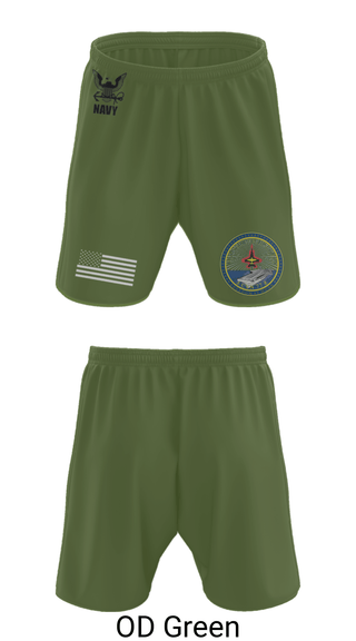 Athletic Shorts With Pockets, Cvn 77 IM-5, Navy, Teamtime, Team time, sublimation, custom sports apparel, team uniforms, spirit wear, spiritwear, sports uniforms, custom shirts, team store, custom team store, fundraiser sports, apparel fundraiser