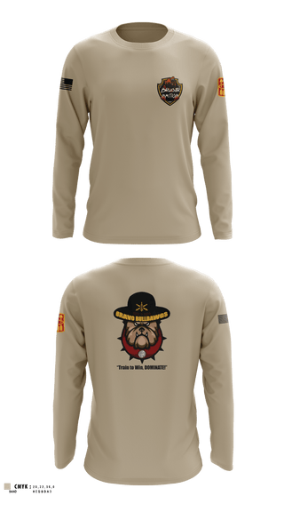 Long Sleeve Performance Shirt, Bravo BulldawgsBravo BulldawgsB_3-6 ADARBulldawgs 3-6ADAR, Army, Teamtime, Team time, sublimation, custom sports apparel, team uniforms, spirit wear, spiritwear, sports uniforms, custom shirts, team store, custom team store, fundraiser sports, apparel fundraiser
