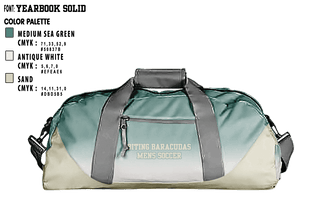 Duffle Bag, Biting Baracudas, Men's Soccer, Teamtime, Team time, sublimation, custom sports apparel, team uniforms, spirit wear, spiritwear, sports uniforms, custom shirts, team store, custom team store, fundraiser sports, apparel fundraiser