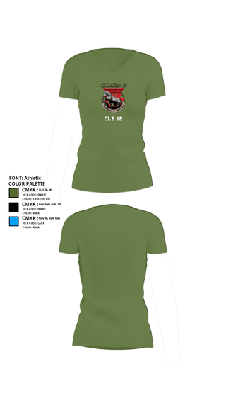 Women's Short Sleeve Vneck Shirt, CLB 12, Marines, Teamtime, Team time, sublimation, custom sports apparel, team uniforms, spirit wear, spiritwear, sports uniforms, custom shirts, team store, custom team store, fundraiser sports, apparel fundraiser