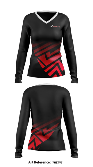 Women's Long Sleeve Vneck Shirt, Crashout elite, Men's Basketball, Teamtime, Team time, sublimation, custom sports apparel, team uniforms, spirit wear, spiritwear, sports uniforms, custom shirts, team store, custom team store, fundraiser sports, apparel fundraiser