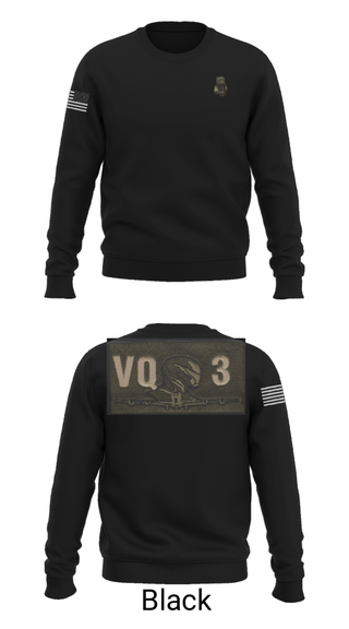 Crew Neck Sweatshirt, VQ-3 DET TRVS, Navy, Teamtime, Team time, sublimation, custom sports apparel, team uniforms, spirit wear, spiritwear, sports uniforms, custom shirts, team store, custom team store, fundraiser sports, apparel fundraiser
