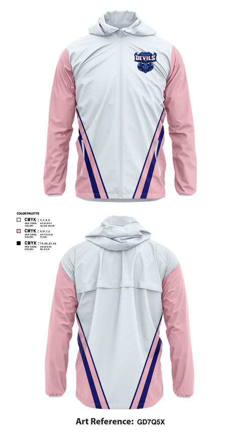 Windbreaker, Blue devils, Football, Teamtime, Team time, sublimation, custom sports apparel, team uniforms, spirit wear, spiritwear, sports uniforms, custom shirts, team store, custom team store, fundraiser sports, apparel fundraiser